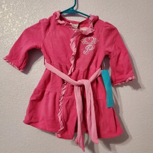 Disney Store Exclusive Toddler Girl Princess Embroidered Fleece Robe XS 4